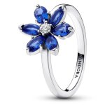 Bague femme - 193000c01 - argent 925 - zirconia cubique - bleu - nature