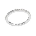 Bague femme argent 925 rhodi ? anneau ternit sertie d?oxydes de zirconium brillants alliance fine ...