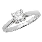 Bague femme solitaire fiancailles argent fin 925 avec oxyde de zirconium 42410