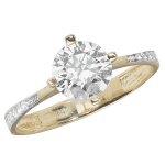 Bague femme solitaire fiancailles or 375 / 1000 avec oxyde de zirconium 37815 Bague femme solitaire fiancailles or 375 / 1000 avec oxyde de zirconium 37815