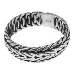 Bague homme argent thorgal argent� vieilli - 6 mm [s0865]