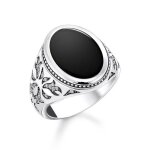 Bague homme - thomas sabo - tr2454 - 641 - 11 - 62 - argent fin - onyx - torque et rigide