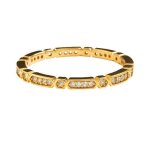 Bague jonc alliance femme plaqu or 18 carats & zirconium ? anneau gomtrique hexagonal tendance ? clat ...