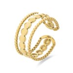 Bague - luxenter - faini - finition or jaune 18 carats - acier hypoallerg�nique - 1057 mm