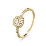 Bague - luxenter - langi - argent 925 - zircon �tincelant - or jaune 18k
