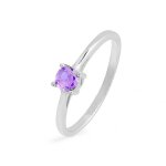 Bague - luxenter - otieno - argent 925 - zircone améthyste - finition rhodiée Bague - luxenter - otieno - argent 925 - zircone améthyste - finition rhodiée