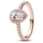 Bague - pandora - 182835c01 - 52 - or rose - oxyde de zirconium - taille 52