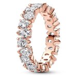 Bague - pandora - 183021c01 - or rose - zirconia cubique - torque rigide
