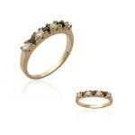 Bague - bijouxia - saphirs v�ritables - plaqu� or 18 carats - tailles 48 � 68 - dor�