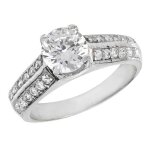 Bague solitaire femme fiancailles argent fin 925 avec oxyde de zirconium 42384