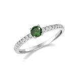 Bague solitaire femme plaqu rhodium argent fin 925 avec oxyde de zirconium 46377