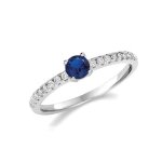 Bague solitaire femme plaqu rhodium argent fin 925 avec oxyde de zirconium 46379