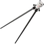 Baguettes chinoises 1pair cute plastique chic panda chopsticks chopsticks avec le guide de silicone formation ...