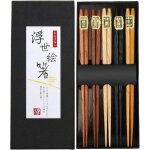 Baguettes japonaises r�utilisables en bambou naturel - longueur 22. 5 cm - pour cuisine professionnelle ...