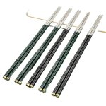 Baguettes en mtal rutilisables en acier inoxydable 304 coutellerie antidrapante pour aliments sains ...