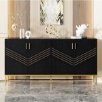 Bahut 4 portes etagères réglables buffet bahut grande capacité buffet de salon moderne rangement 160x40x80. ... Bahut 4 portes etagères réglables buffet bahut grande capacité buffet de salon moderne rangement 160x40x80. ...