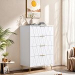 Bahut 4 tiroirs buffet moderne pieds en métal commode buffet de salon meuble de rangement buffet blanc ... Bahut 4 tiroirs buffet moderne pieds en métal commode buffet de salon meuble de rangement buffet blanc ...