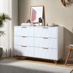 Bahut blanc - 100x34x72. 5 cm - buffet de salon - 6 tiroirs de rangement - commode de chambre - meuble ... Bahut blanc - 100x34x72. 5 cm - buffet de salon - 6 tiroirs de rangement - commode de chambre - meuble ...