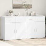 Bahut de salonarmoire de cuisinelot de 2 buffets pour salle � manger blanc 79x38x80 cm bois d?ing�nierie ...