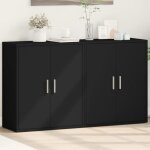 Bahut de salonarmoire de cuisinelot de 2 buffets pour salle à manger noir 60x31x70 cm bois dingénierie ... Bahut de salonarmoire de cuisinelot de 2 buffets pour salle à manger noir 60x31x70 cm bois dingénierie ...