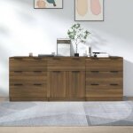 Bahut de salonarmoire de cuisinelot de 3 buffets pour salle à manger chêne marron bois dingénierie bonnie ... Bahut de salonarmoire de cuisinelot de 3 buffets pour salle à manger chêne marron bois dingénierie bonnie ...