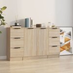 Bahut de salonarmoire de cuisinelot de 3 buffets pour salle à manger chêne sonoma bois dingénierie bonnie ... Bahut de salonarmoire de cuisinelot de 3 buffets pour salle à manger chêne sonoma bois dingénierie bonnie ...