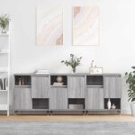 Bahut de salonarmoire de cuisinelot de 3 buffets pour salle  manger sonoma gris bois dingnierie bonnie ...