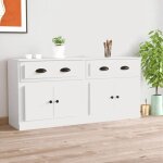 Bahut de salonarmoire de cuisinelot de 2 buffets pour salle � manger blanc bois ding�nierie bonnie b93391505 ...