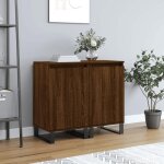 Bahut de salonarmoire de cuisinelot de 2 buffets pour salle � manger ch�ne marron 40x35x70 cm bois ding�nierie ...