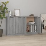 Bahut de salonarmoire de cuisinelot de 2 buffets pour salle � manger sonoma gris 60x30x70 cm bois ding�nierie ...