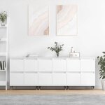 Bahut de salonarmoire de cuisinelot de 3 buffets pour salle � manger blanc bois ding�nierie bonnie b81163195 ...