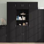 Bahut de salonmeuble dentréearmoire de rangement noir 70x425x225 cm bois dingénierie bonnie b79315186 ... Bahut de salonmeuble dentréearmoire de rangement noir 70x425x225 cm bois dingénierie bonnie b79315186 ...