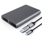 Baie double disque - orico - am2c3 - 2sn - usb - c 3. 2 - aluminium gris - 10 gbit / s