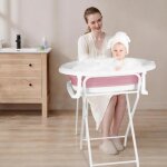Baignoire 3 en 1 pour b�b� - mengda - pliable - avec support antid�rapant coussin thermom�tre int�gr� ...