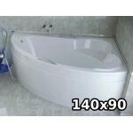 Baignoire bain dangle 140x90 droite + tablier en acrylique siphon + pieds ada