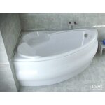 Baignoire bain dangle 140x95 gauche avec tablier en acrylique siphon + pieds