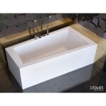 Baignoire bain dangle 150x85 droite avec tablier en acrylique siphon + pieds