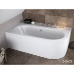 Baignoire bain dangle 160x75 droite avec tablier en acrylique siphon + pieds