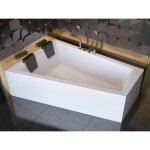 Baignoire bain dangle 170x125 gauche avec tablier en acrylique siphon + pieds Baignoire bain dangle 170x125 gauche avec tablier en acrylique siphon + pieds