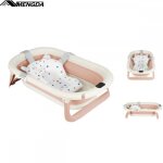 Baignoire pour bb - mengda - pliable - avec thermomtre digital et tapis de bain - ne prend pas beaucoup ...