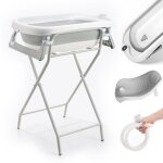 Baignoire bébé pliable sur pied ? avec support thermomètre 2. 0 siège et kit de drainage ? dès la naissance ... Baignoire bébé pliable sur pied ? avec support thermomètre 2. 0 siège et kit de drainage ? dès la naissance ...