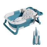 Baignoire b�b� pliable - thermom�tre et coussin inclus - bear - green superbe bebe