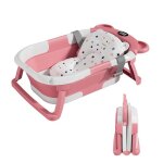 Baignoire b�b� pliable - thermom�tre et coussin inclus - bear - pink superbe bebe