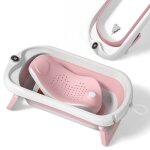 Baignoire bébé pliable - thermomètre et transat inclus - leaf - pink superbe bebe Baignoire bébé pliable - thermomètre et transat inclus - leaf - pink superbe bebe