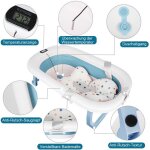 Baignoire bebe sur pied - mipan - avec thermomtre  eau - pliable - pour les bbs de 0  6 ans - 76 ...