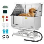 Baignoire de chien acier inoxydable - vevor - baignoire de toilettage �lectrique - pour animaux de compagnie ...
