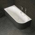 Baignoire ilot capri 180 gauche noire 180 x81 x58 cm by spalina - noir - 180 x81 x58 cm