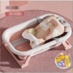 Baignoire pour nouveau - n� - mipan - baignoire b�b� pliable - avec support + tapis de bain + thermom�tre ...