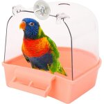 Baignoire à oiseaux fournitures de cage à oiseaux suspendues avec crochets plateau de support de distributeur ... Baignoire à oiseaux fournitures de cage à oiseaux suspendues avec crochets plateau de support de distributeur ...