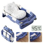 Baignoire pliable pour bb baignoire pour bb avec coussin de soutien capteur de temprature antidrapante ...